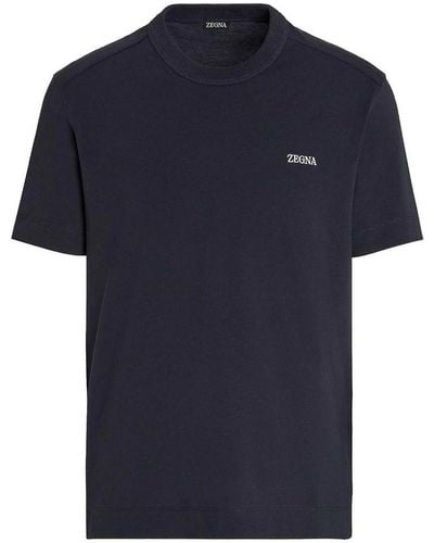 Zegna Logo T-shirt - Blue
