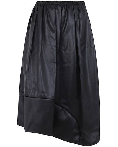 Comme des Garçons Asymmetric Leather Skirt - Black