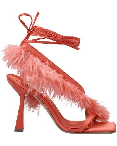 Sebastian Milano Feather Wrap Sandals - Pink