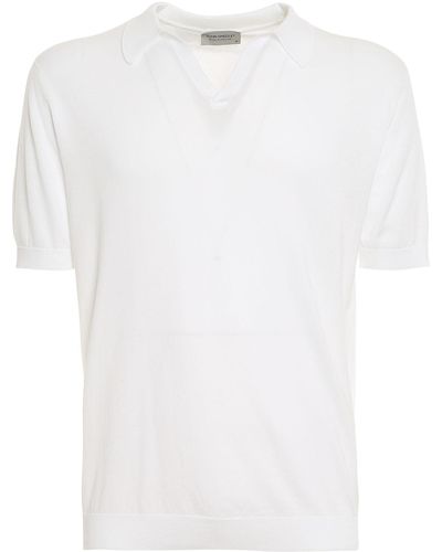 John Smedley Noah Skipper Collar Shirt Ss - White
