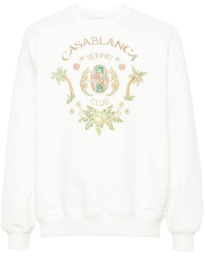 Casablancabrand Logo Print Sweatshirt - White