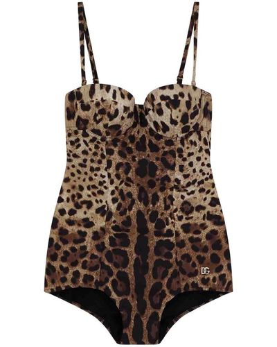 Dolce & Gabbana One-Piece Swimsuit - Brown