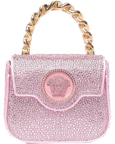Versace Crystal La Medusa Mini Bag - Pink