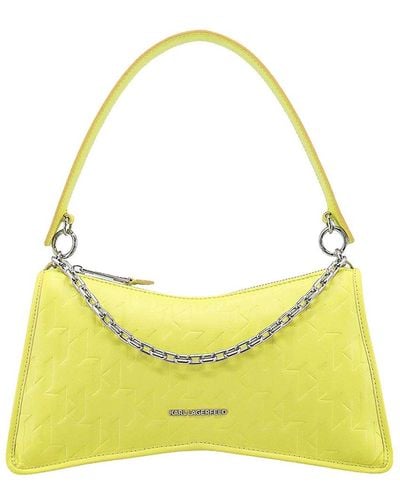Karl Lagerfeld Recycled Material Bag Embossed Logo - Yellow