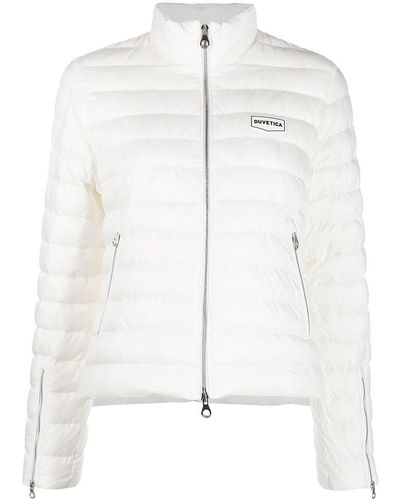 Duvetica Bedonia Short Down Coat With Zip Details - White