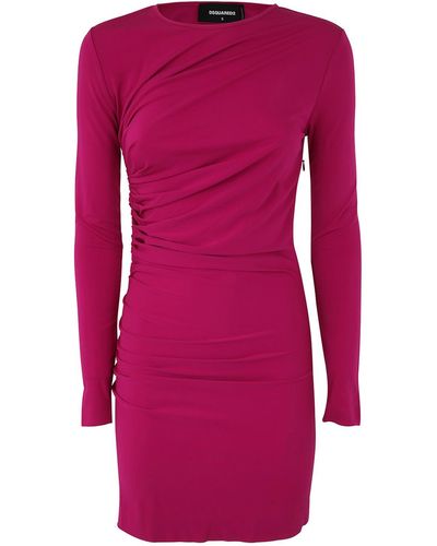 DSquared² Shirred Mini Dress - Pink