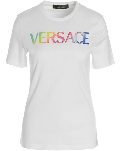 Versace Logo Rainbow T-shirt - White