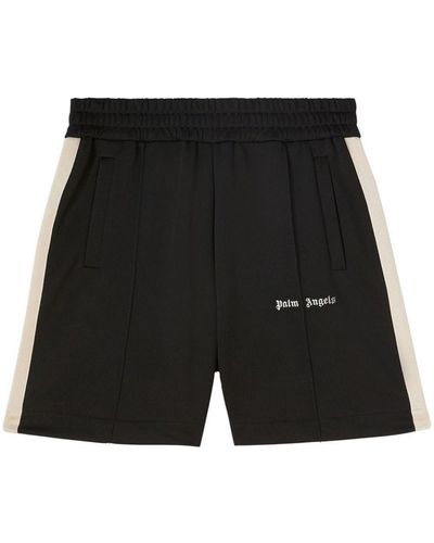 Waistband Logo Mini Shorts in neutrals - Palm Angels® Official