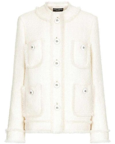Dolce & Gabbana Jacket With Pockets - White