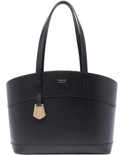 Ferragamo Small Entry Shoulder Bag - Black