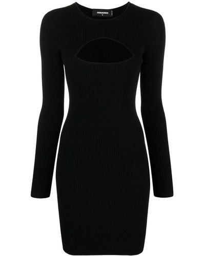 DSquared² Cut Out Mini Dress - Black