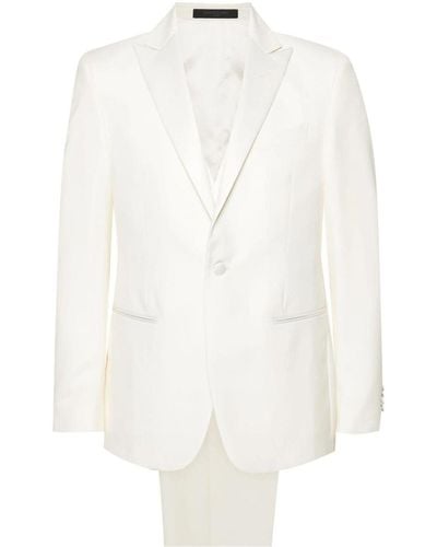 Corneliani Dart Detail Suit - White
