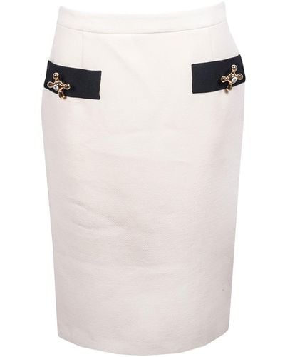Moschino Wool Skirt - White