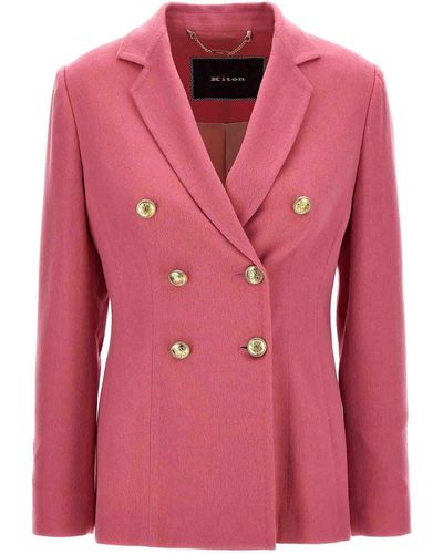 Kiton Double-breasted Blazer - Pink