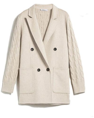 Max Mara Dalida Double-Breasted Wool And Cashmere Jacket - Natural