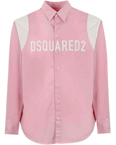 DSquared² Shirt With Logo Print - Pink