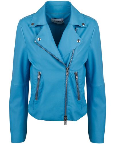 S.w.o.r.d 6.6.44 6238 Leather Biker Jacket - Blue