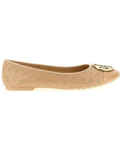 Tory Burch Claire Quilted Ballet Flats - Natural