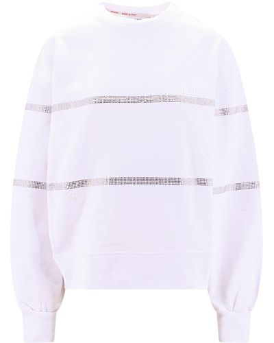 Gcds Cotton Sweatshirt With Frontal Logo Patch - White