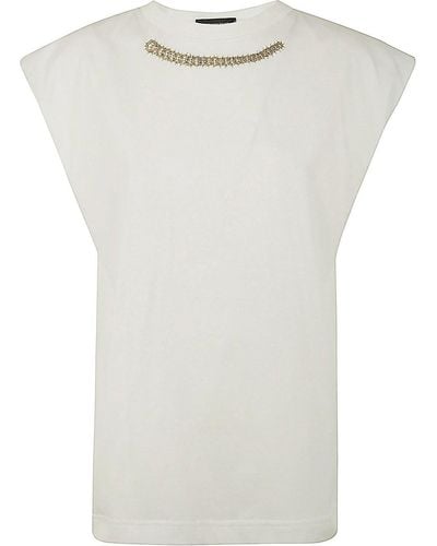 Fabiana Filippi Down Shoulder T-shirt - White