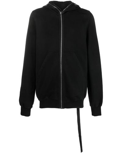 Rick Owens Plain Cotton Hooded Jacket - Black