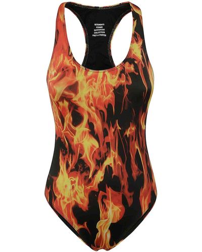 Vetements Fire Swimsuit - Orange