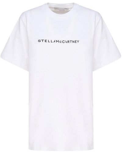 Stella McCartney Organic Cotton T-shirt Logo - White