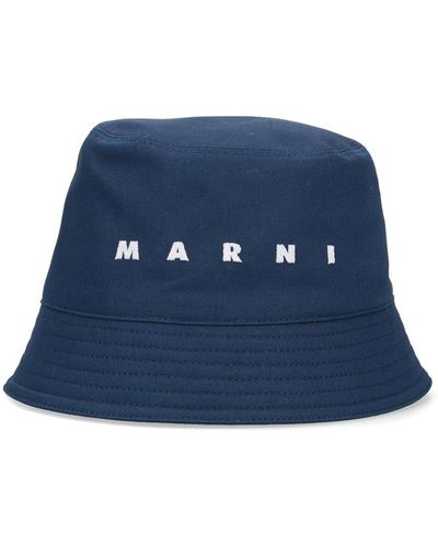 Marni Bucket Logo Hat - Blue