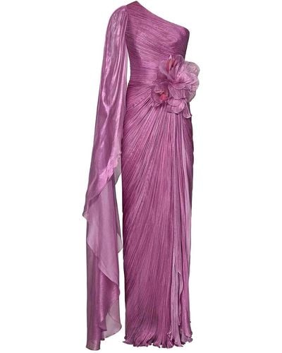 IRIS SERBAN Long Lilac One-shoulder Dress - Purple