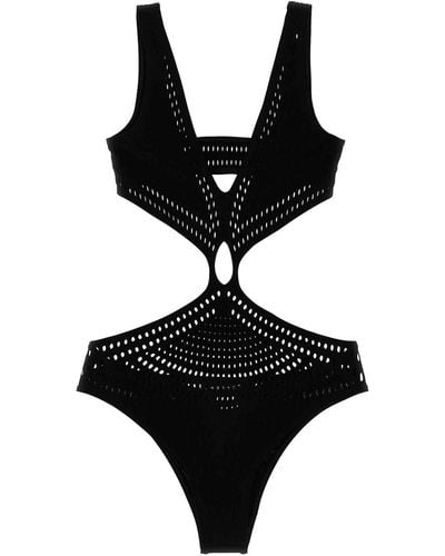 Roberto Cavalli Anatomic Stretch One-piece Swimsuit - Black