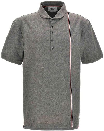 Thom Browne Rwb Polo Shirt - Gray