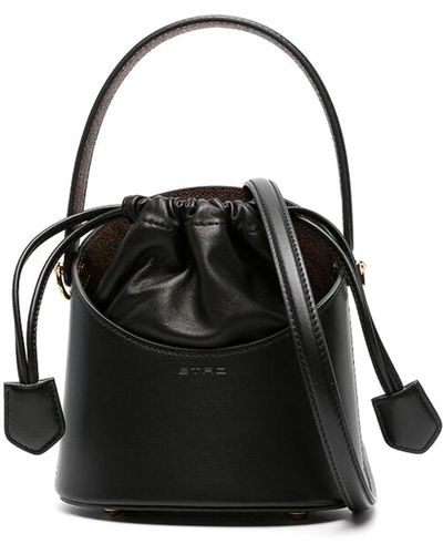 Etro Saturno Bucket Bag - Black