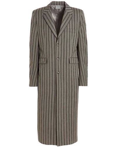VTMNTS Stripe Maxi Coat - Gray