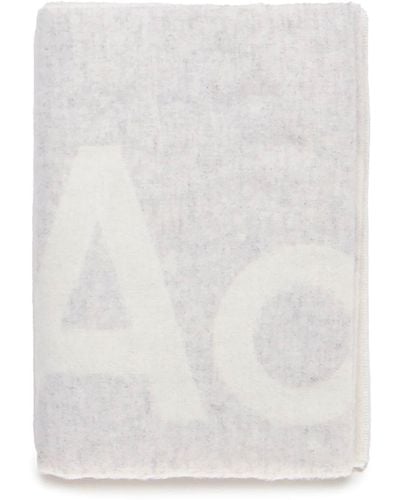 Acne Studios Jacquard Logo Scarf - White