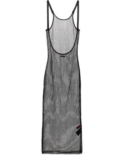 Heron Preston Net Knit Dress - Grey
