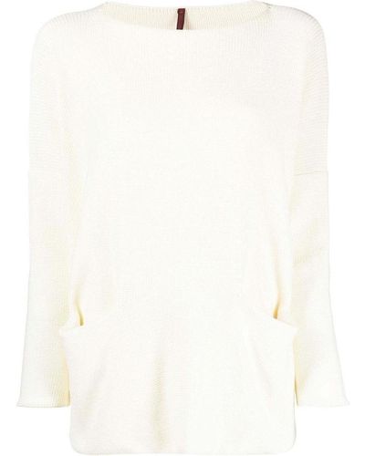 Daniela Gregis Cotton Boat Neck Sweater - White