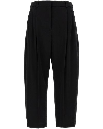 Stella McCartney Trousers With Front Pleats - Black