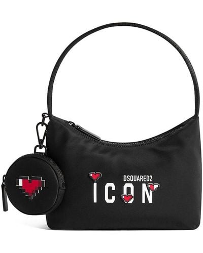 DSquared² Icon-print Heart-motif Bag - Black
