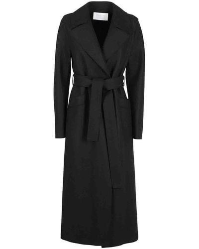Harris Wharf London Long Maxi Coat - Black