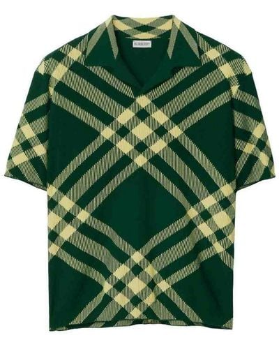 Burberry Wool Polo Shirt - Green