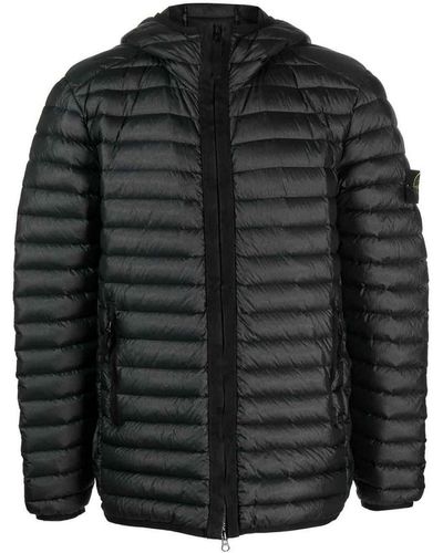 Stone Island 40324 24 Loom Woven Chambers Recycled Nylon Down-tc_packable - Black