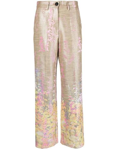Forte Forte Heaven Jacquard Trousers - Natural