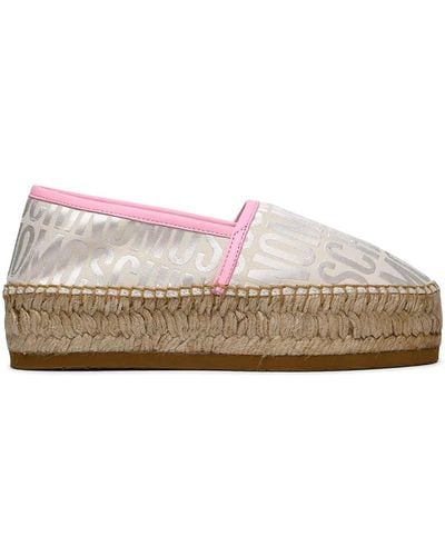 Moschino Ivory Cotton Blend Espadrille - Natural