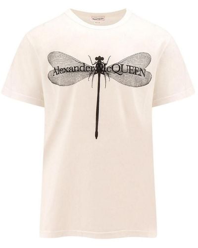 Alexander McQueen Dragonfly Organic Cotton T-shirt - Natural