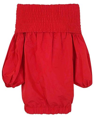 Patou Smock Volume Mini Dress - Red