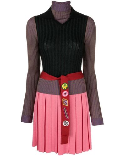 Cormio Pleated Mini Dress - Pink