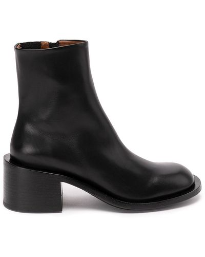 Marsèll `allucino` Leather Ankle Boots - Black