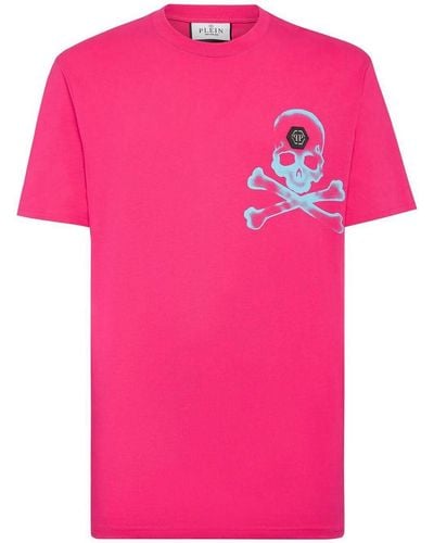 Philipp Plein Gothic Plein Round-neck T-shirt - Pink