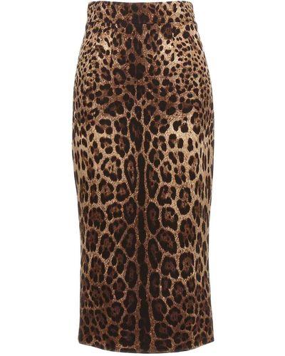 Dolce & Gabbana Essential Pencil Skirt - Brown
