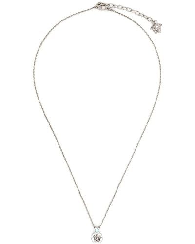 Versace Necklace Metal Strass - White